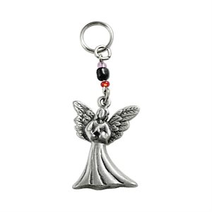 Breloque porte-clés « Ange gardien », argentée, 5 cm