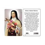 'Ste-Thérèse'' Plastic Card & Medal 3.3", French  /  ea