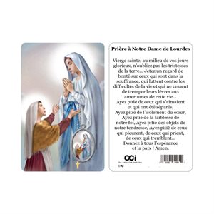 Image plast. & médaille, «Lourdes», 8,4 cm, Français