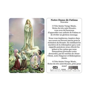 Image plast. & médaille, «Fatima», 8,4 cm, Français