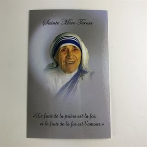 Image et prière «St Teresa», 5.7 x 10 cm, Français / un