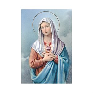 Image plast. et prière «Sacré Coeur Marie», 5,4 x 8,6 cm / F