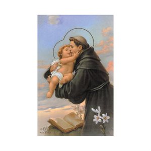 Image plast. et prière «St-Antoine», 5,4 x 8,6 cm, Français