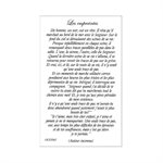 Image plast. et prière « Empreintes », 6,4 x 10 cm, Français