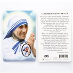 Image plast. & médaille «St Teresa» 8.5 x 5.5 cm, Anglais