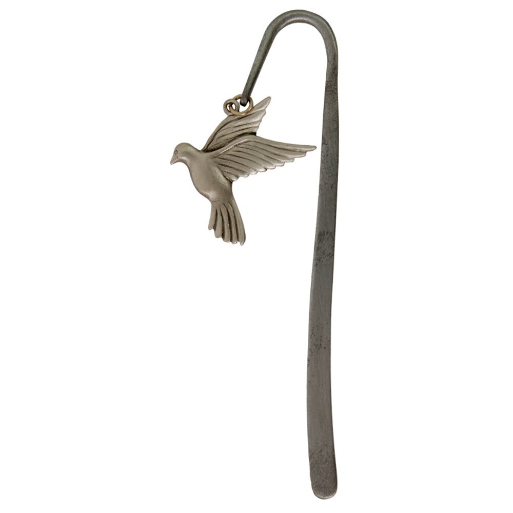 Pewter Confirmation Bookmark with Dove, 4½"