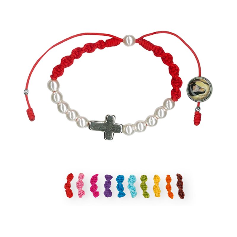 Rope and pearl bracelet, assorted colours