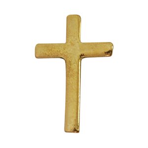 Épinglette «Croix», métal doré