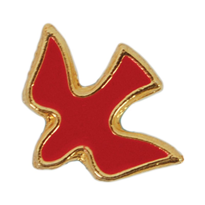 Red Enamelled Gold-Finish "Confirmation" Pin