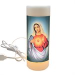 Veilleuse électrique Sacré Coeur de Marie, 3'' x 8'', 120 v