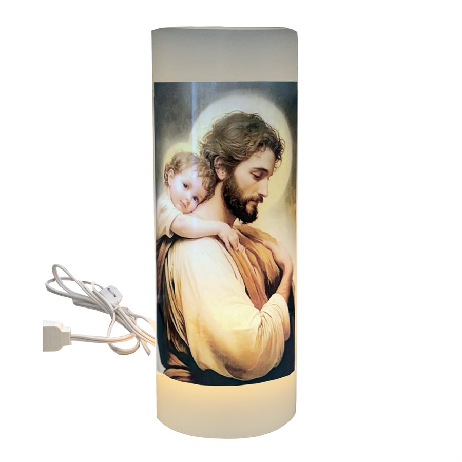Veilleuse électrique Saint Joseph, 3'' x 8'', 120 v