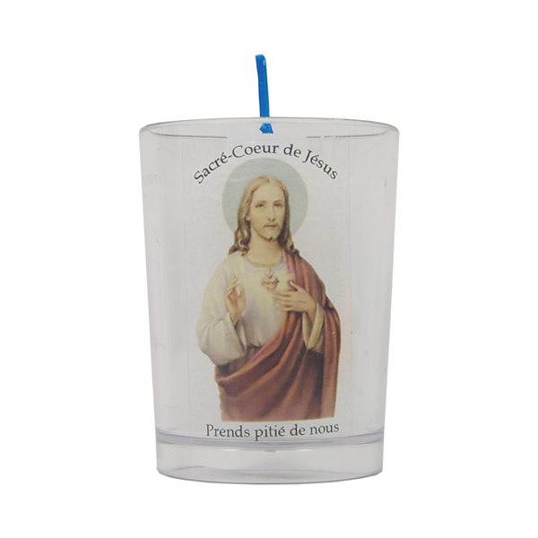 "Sacred Heart of Jesus " 15-Hour Votive Candles, 2½", French