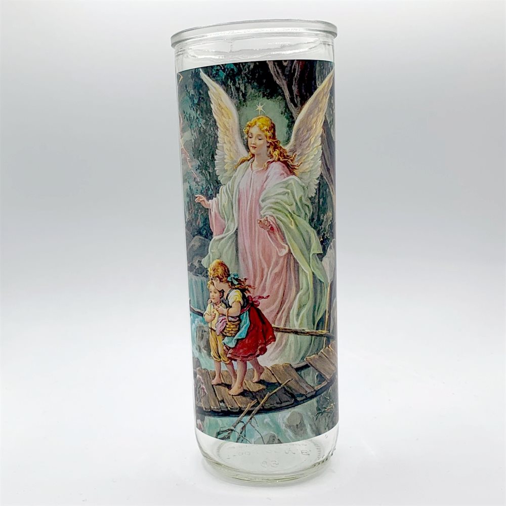 Guardian Angel Glass Nova Candle Holders, 3 x 8¼" / un