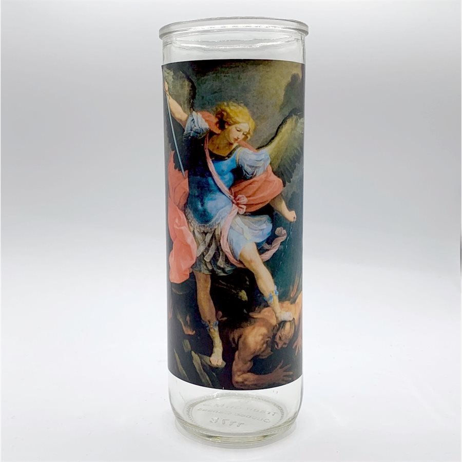 Contenant de verre, Saint Michel, 7,6 x 21 cm / un