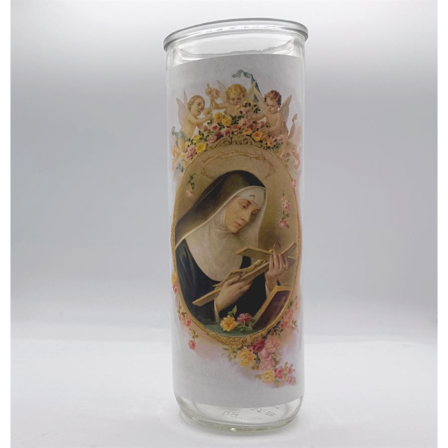 Sainte Rita Glass Nova Candle Holders, 3 x 8¼" / un