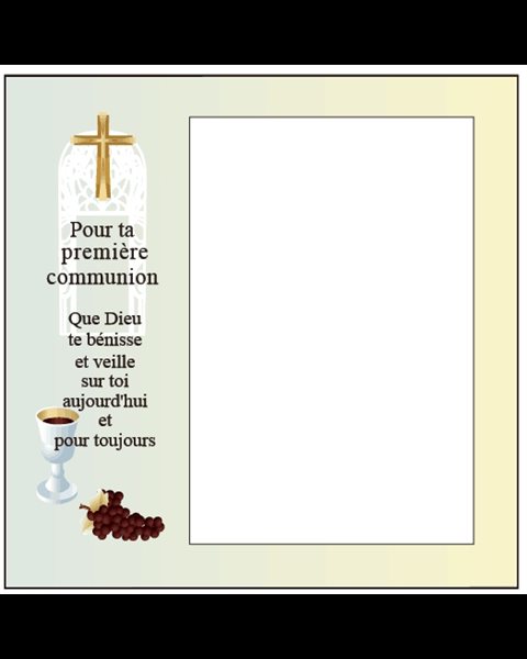 First communion Glass frame, 4" x 6'', F