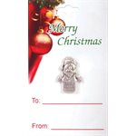 Épinglette pour cadeau, cheminée, étain, Bilingue