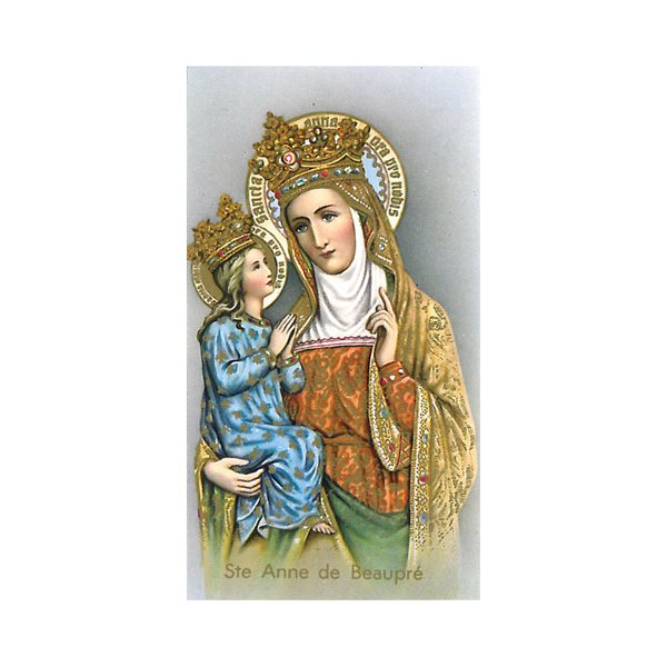 ''Sainte Anne Beaupré'' Pictures & Prayer, 2¼ x 4", French