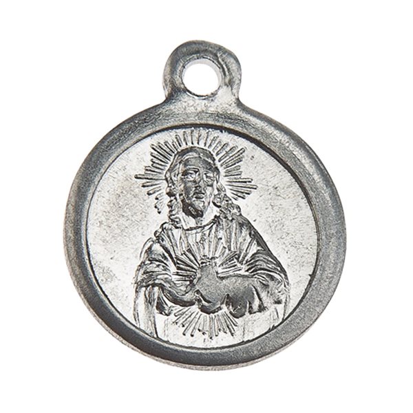 'SHoJ & Virgin of Carmel'' Round Aluminum Medal, ½"