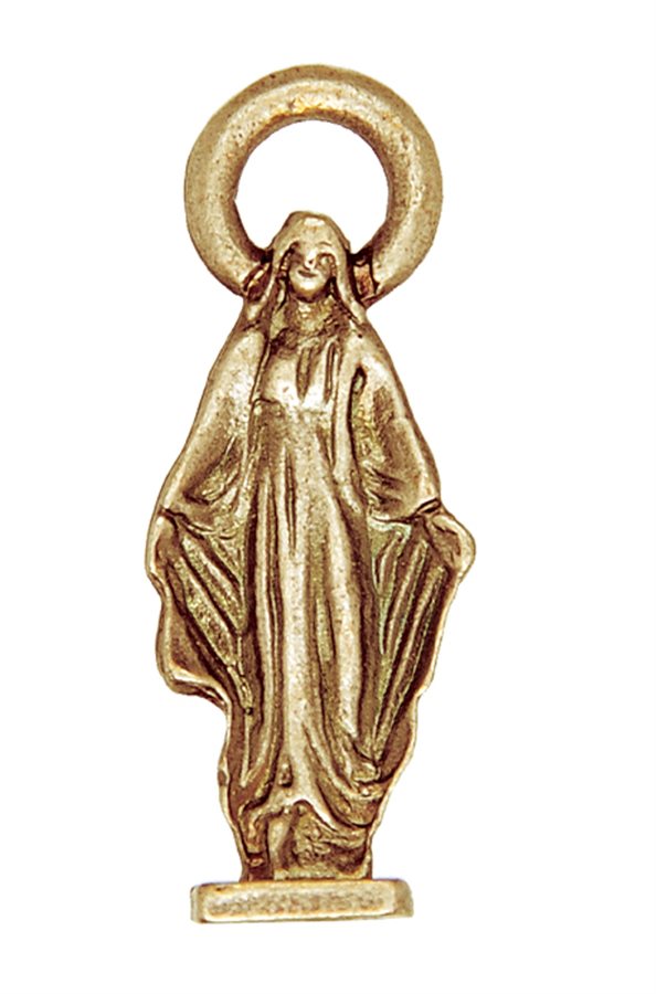 Our Lady Grace gold metal statue 2,3 cm with vinyl case 4 cm