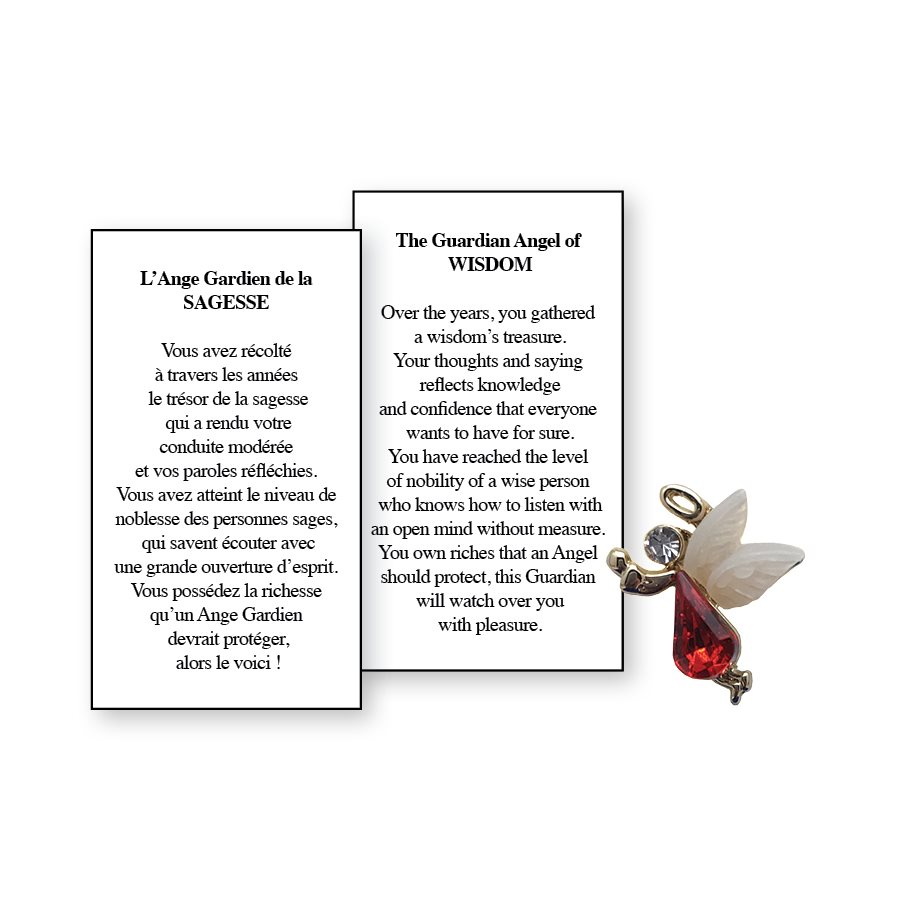 Lapel Pin Poem, Gardian Angel. Wisdom, English