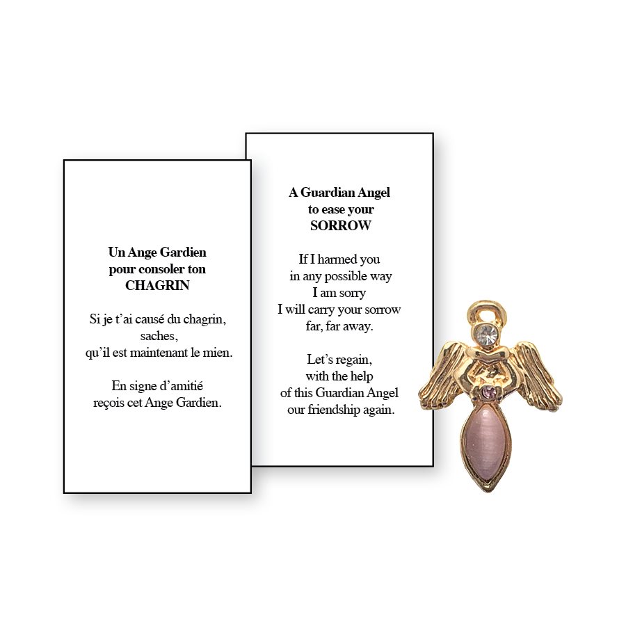 Lapel Pin Poeme, Ange Gardien chagrin, avoir cause,