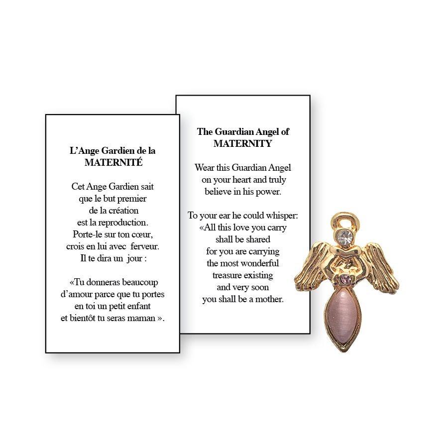 Lapel Pin Poeme, Ange Gardien maternité, Anglais