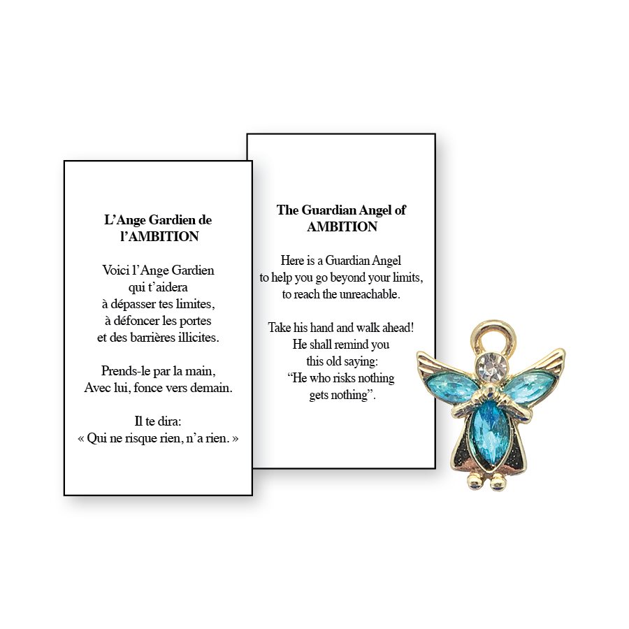 Lapel Pin Poeme, Ange Gardien ambition, Anglais