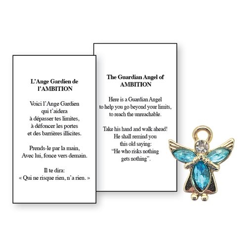 Lapel Pin Poeme, Ange Gardien ambition, Anglais