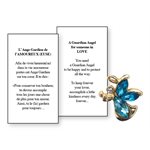 Lapel Pin Poeme, Ange Gardien amoureuse, Anglais