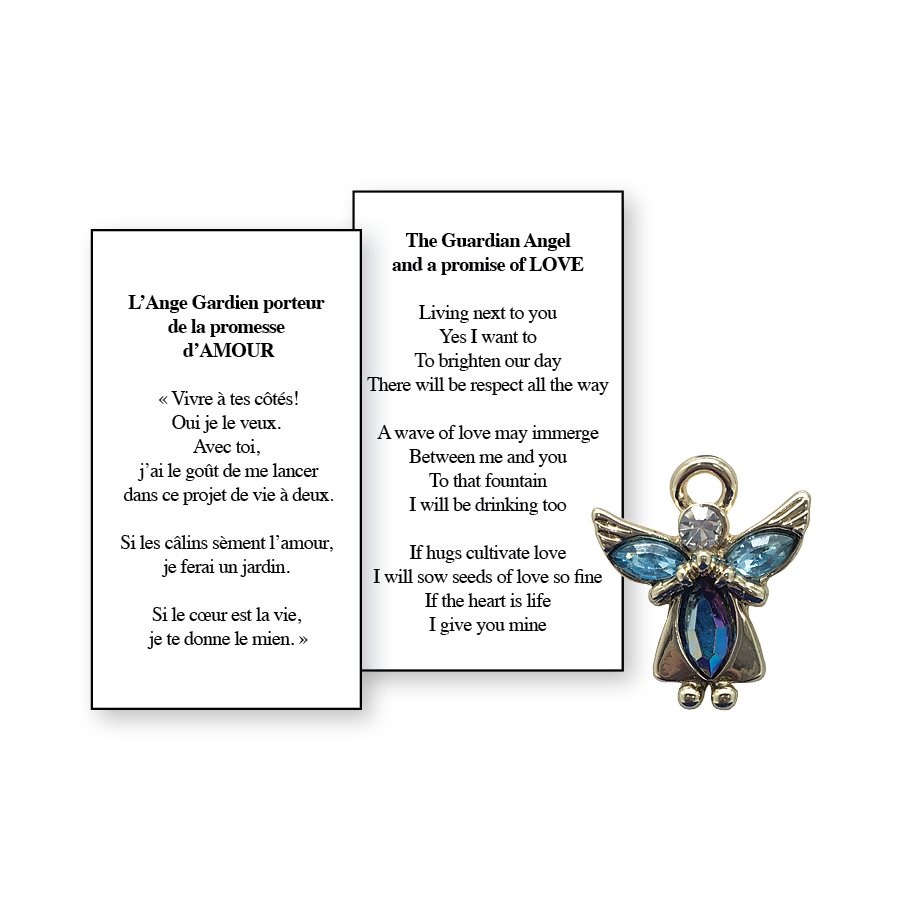 Lapel Pin Poem, Gardian Angel. Love, promise of LOVE, Englis