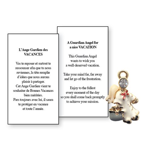 Lapel Pin Poeme, Ange Gardien vacances, Anglais