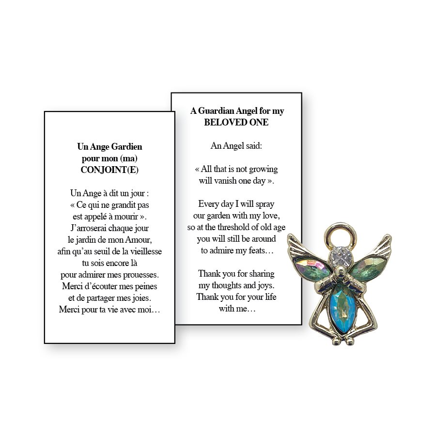 Lapel Pin Poeme, Ange Gardien conjoint(e), Anglais