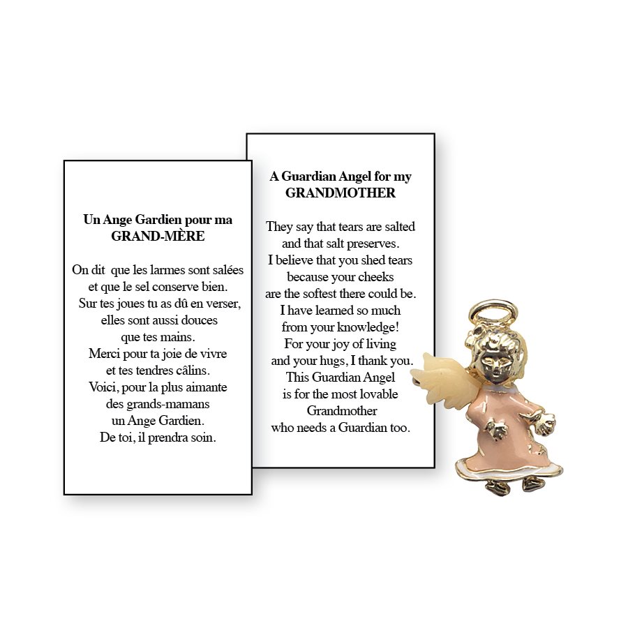 Lapel Pin Poem, Gardian Angel. grandmother, my, English