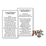 Lapel Pin Poem, Funeral Angel. Beloved Ones, W, English