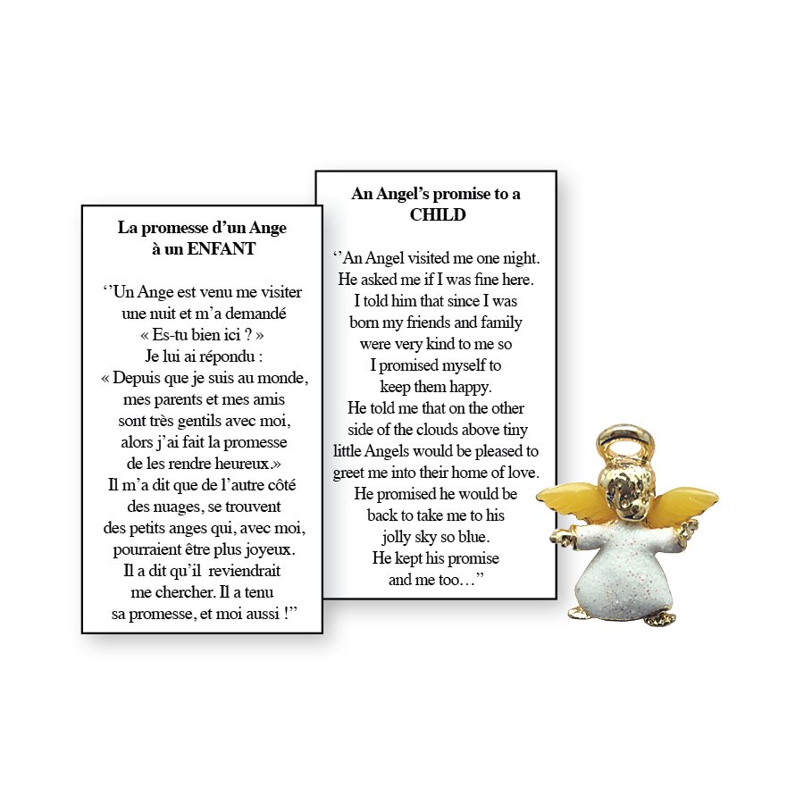 Lapel Pin Poem, Funeral Angel. Child, Promise to a...English