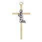 Croix 1ère Communion Dorée Étain Garçon, 4.25" (11 cm)