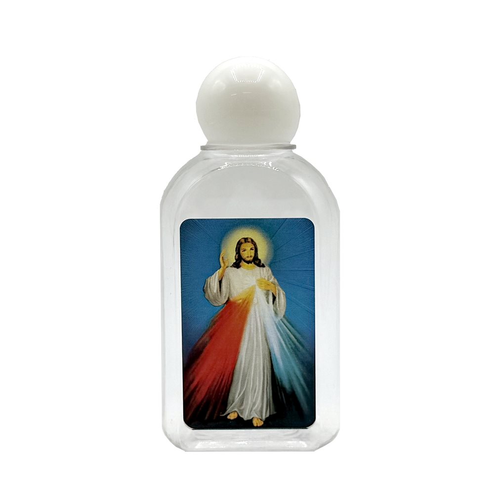 Bouteille eau bénite Christ miséricordieux, 4,5 cm x 9 cm Bouteille eau bénite Christ miséricordieux, 4,5 cm x 9 cm