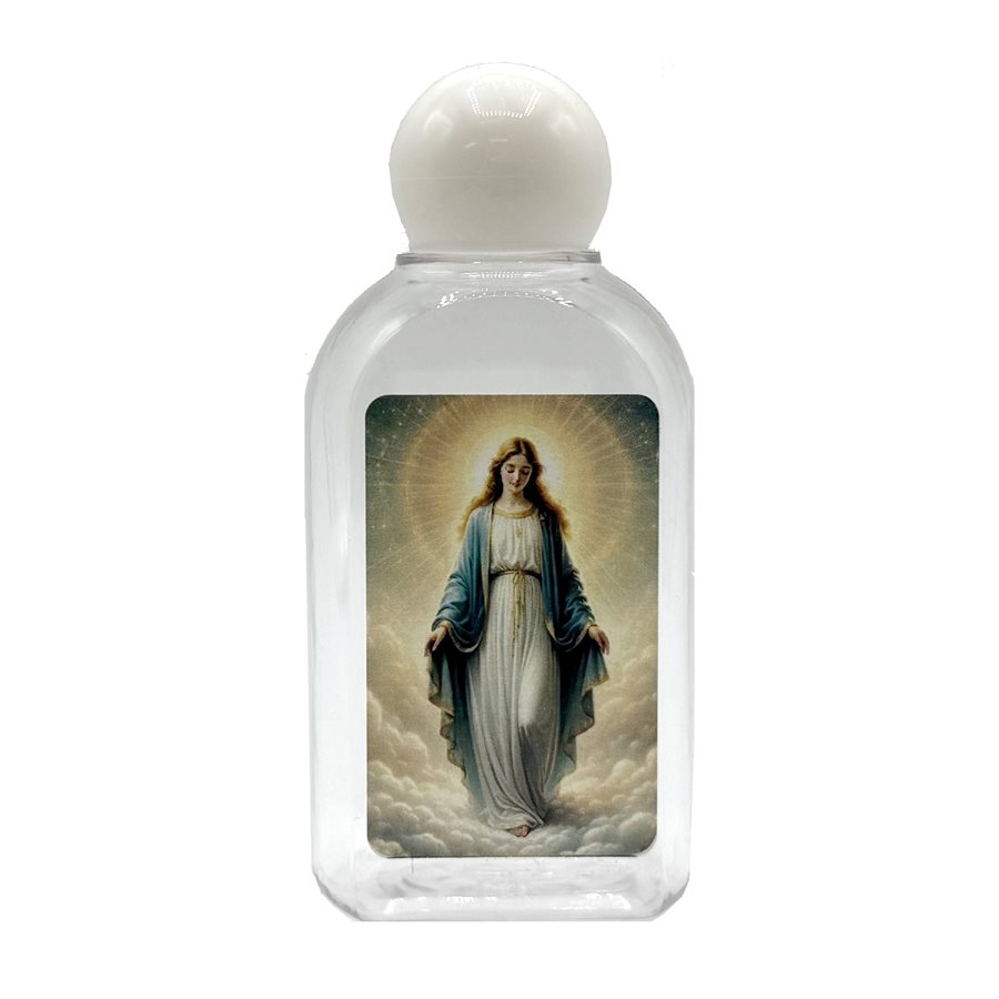 Holy Water Bottle, Our Lady of Grace, 1 3 / 4'' x 3 1 / 2''