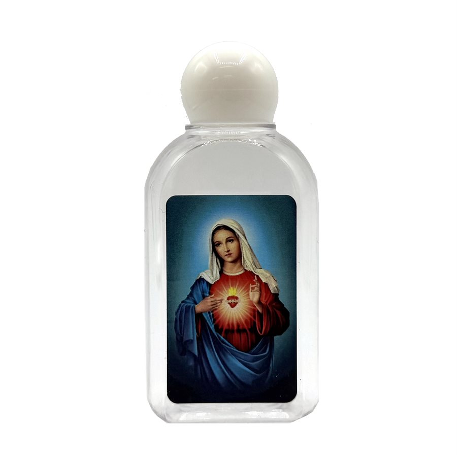 Holy Water Bottle, Sacred Heart Mary, 1 3 / 4'' x 3 1 / 2''