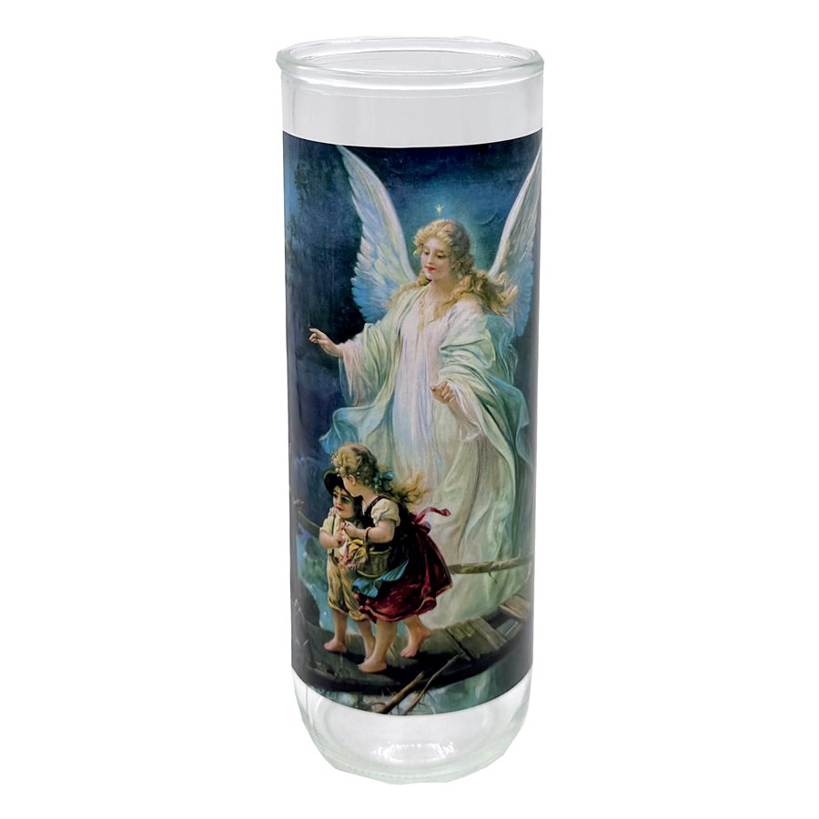 Guardian Angel Glass Nova Candle Holders, 3 x 8¼" / un